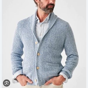 NWT Faherty Men’s Marled Cotton Cardigan